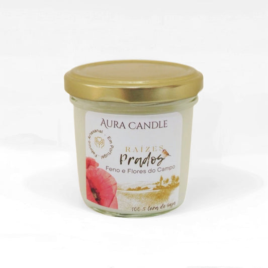 Prados -  Vela Artesanal Aromática de Flores do Campo e Feno