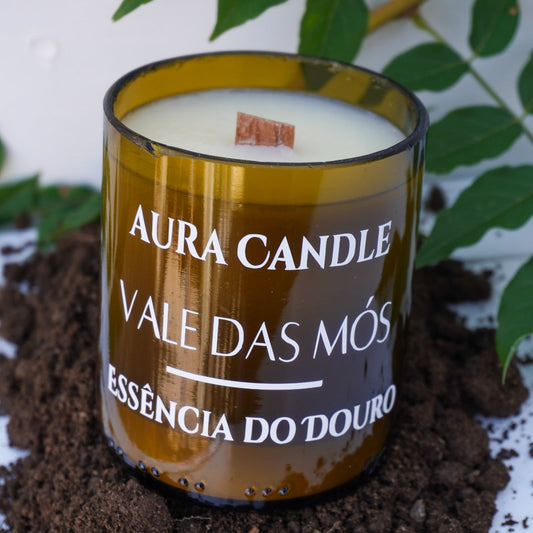 Vela Aromática Vale das Mós – Uva Chardonnay & Porto Vintage para Conexão e Acolhimento | Inspirado nas Vinhas do Douro